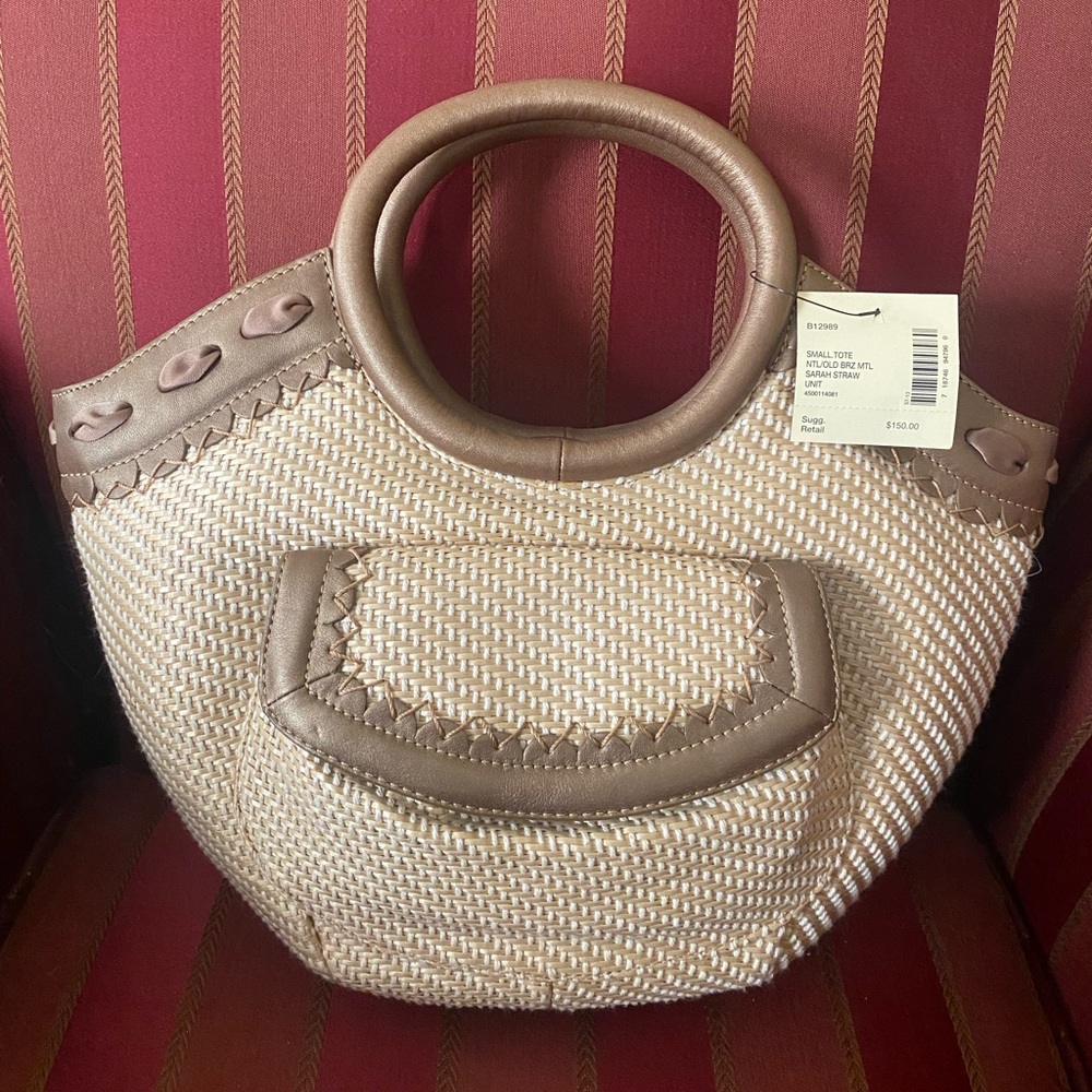 Authentic NEW With TAGS Cole Haan Sarah Straw Bag